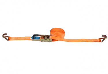 Fascia arancio con cricca 8,5 metri, gancio chiuso